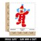 Waving Clown Circus Carnival Waterproof Vinyl Phone Tablet Laptop Water Bottle Sticker Set - 5 Pack
